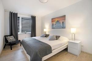 Postel nebo postele na pokoji v ubytování Vickys Ferienwohnung