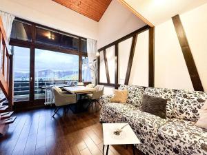 Χώρος καθιστικού στο Ferienwohnung Bergzauber mit Pool