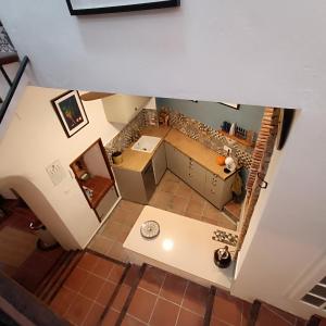 an overhead view of a kitchen in a house at La Biznaga - Comares in Comares +50 photos