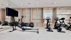 Posilňovňa alebo fitness centrum v ubytovaní INA Rent - Przy Plaży- Nadmorski Dwór