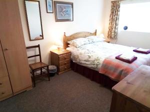 Ένα ή περισσότερα κρεβάτια σε δωμάτιο στο Kingfisher Cottage Newcastle Emlyn