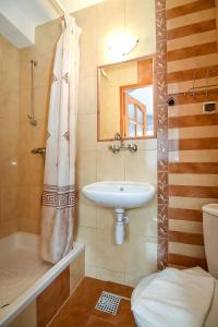 een badkamer met een wastafel en een toilet bij Willa Klimek Biały Dunajec in Zakopane +122 foto's