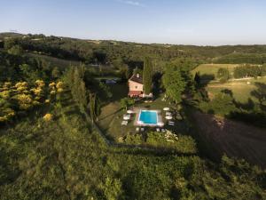 an aerial view of an estate with a swimming pool at Vignolino Country House in Barberino di Mugello +31 photos