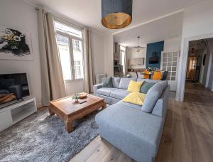 Χώρος καθιστικού στο Appartement Le Molière vue sur Loire