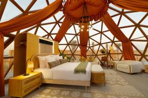 Al Marmoom Oasis Luxury Experiential Desert Domes的休息区