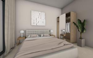 A bed or beds in a room at Zoi Apartments