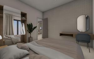 A bed or beds in a room at Zoi Apartments
