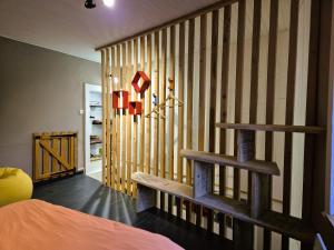 Posteľ alebo postele v izbe v ubytovaní Gîte et SPA Chez Jules
