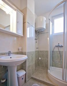Koupelna v ubytování Apartment Parenzana