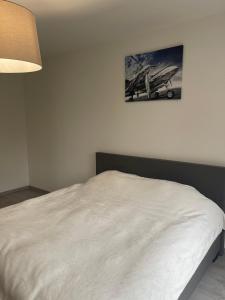 Postel nebo postele na pokoji v ubytování Lake Geneva
