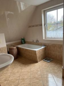 Koupelna v ubytování House in Rostock Gartenstadt + 5 fotografií