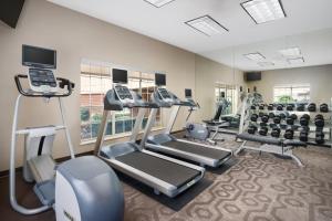 a gym with treadmills and cardio equipment in a room at Residence Inn by Marriott Arlington in Arlington
