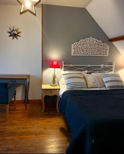 Postel nebo postele na pokoji v ubytování Les Transats Chambre et appartements Face à la mer
