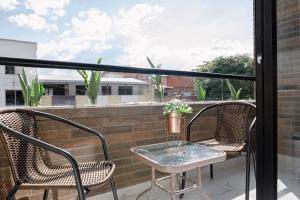 Balkón nebo terasa v ubytování Foret Lofts