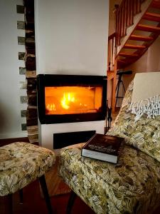 Posedenie v ubytovaní Przysiółek Flądrówka - Dom na odludziu z widokiem na Gorce i Tatry