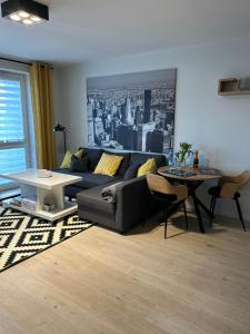Ruang duduk di Apartament na parterze M Kolbego Rzeszów