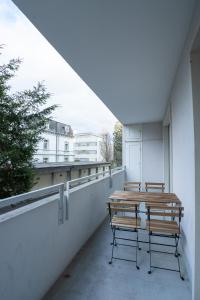 Balkón nebo terasa v ubytování Jungstay Apartments central Basel