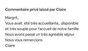 a screenshot of a cell phone with the text communications private kneeless par clinic at Appartement T3 calme avec belle vue in Poisy