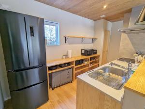 Dapur atau dapur kecil di Asuka Resort 富士山中湖