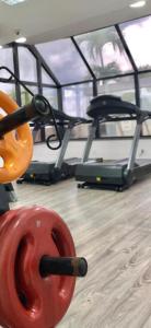Fitness centrum a/nebo fitness zařízení v ubytování Manaus Hotéis Millenium - suíte espelhada