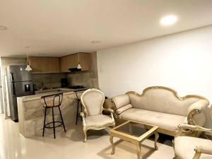 Kuchyň nebo kuchyňský kout v ubytování Acogedor y Moderno Apartamento en Barranquilla