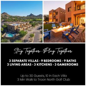 a flyer for a buy together play together event at Villas 1, 2, 3 The Villas At Troon North in Scottsdale