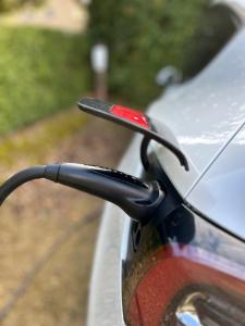 a close up of a car tail light on a car at Casa Portagioia in Castiglion Fiorentino