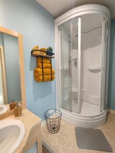 Koupelna v ubytování Gîte de la Lorada + 19 fotografií