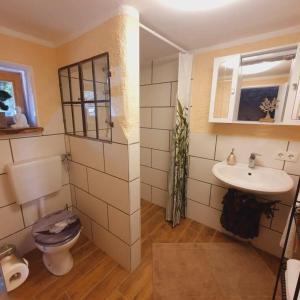 Koupelna v ubytování Appartment für 2 Personen mit eigenem Bad und Küche