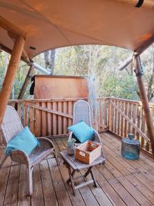 Balkón nebo terasa v ubytování Agriturismo e Glamping Serraiola Alta