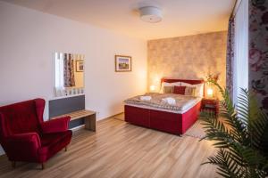 Ένα ή περισσότερα κρεβάτια σε δωμάτιο στο Resort Nová Včelnice