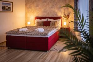 Ένα ή περισσότερα κρεβάτια σε δωμάτιο στο Resort Nová Včelnice