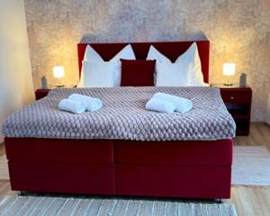 Ένα ή περισσότερα κρεβάτια σε δωμάτιο στο Resort Nová Včelnice