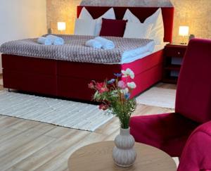 Ένα ή περισσότερα κρεβάτια σε δωμάτιο στο Resort Nová Včelnice