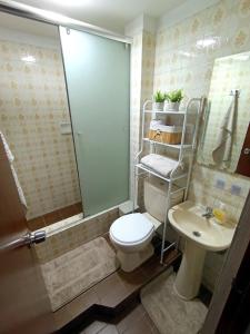 un baño con inodoro y lavabo en La Palmera, en Lima 23 fotos más