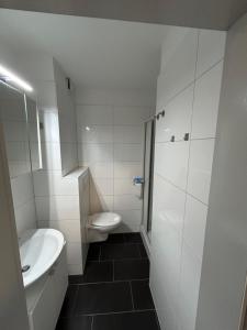 Koupelna v ubytování Sehr schönes und möbliertes Apartment
