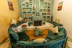Posezení v ubytování Riad Aicha Marrakech