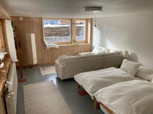Postel nebo postele na pokoji v ubytování Chalet Wasserfall 3-Zimmerferienwohnung möbliert