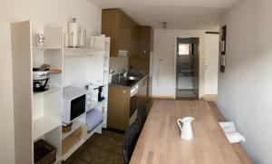 Kuchyň nebo kuchyňský kout v ubytování Chalet Wasserfall 3-Zimmerferienwohnung möbliert