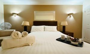 Hustyns Hotel客房内的一张或多张床位