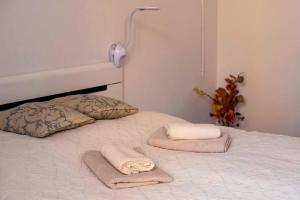 Postel nebo postele na pokoji v ubytování Várfal-Lak apartman