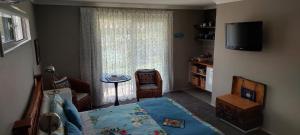 a bedroom with a bed and a window at Grampians B&B in Nelson