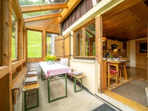 Innanhússgarður eða útisvæði á Ferienhaus Rinderer