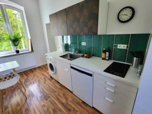 Η κουζίνα ή μικρή κουζίνα στο Suite 3 - Apartments am Schloss