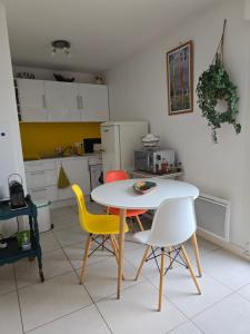 Kuchyň nebo kuchyňský kout v ubytování Studio spacieux villa Morny