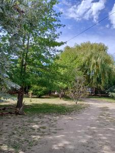 a park with trees and a dirt road at Sauces Las Chacras in Juana Koslay 