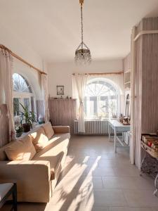 Posezení v ubytování Halháza Erdészlak Apartman