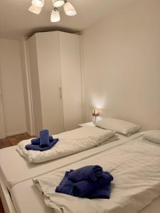 Voodi või voodid majutusasutuse Whg Deichblick toas