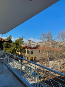 a view from the balcony of a building at Cozy apartment comfy 1 in Serres