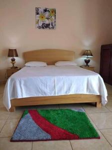 Postel nebo postele na pokoji v ubytování Anand Villa + 2 fotografie